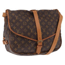 LOUIS VUITTON Monogram Saumur 35 Shoulder Bag M42254 LV Auth ep15455-1