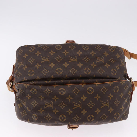 LOUIS VUITTON Monogram Saumur 35 Shoulder Bag M42254 LV Auth ep15455