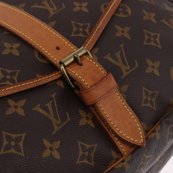 LOUIS VUITTON Monogram Saumur 35 Shoulder Bag M42254 LV Auth ep15455