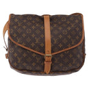 LOUIS VUITTON Monogram Saumur 35 Shoulder Bag M42254 LV Auth ep15455-13