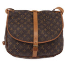 LOUIS VUITTON Monogram Saumur 35 Shoulder Bag M42254 LV Auth ep15455-2