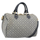 LOUIS VUITTON Monogram Idylle Speedy Bandouliere 30 Bag Navy M56703 Auth ep15457-1