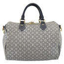 LOUIS VUITTON Monogram Idylle Speedy Bandouliere 30 Bag Navy M56703 Auth ep15457-13