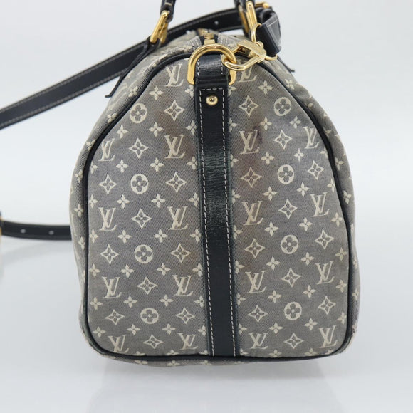 LOUIS VUITTON Monogram Idylle Speedy Bandouliere 30 Bag Navy M56703 Auth ep15457