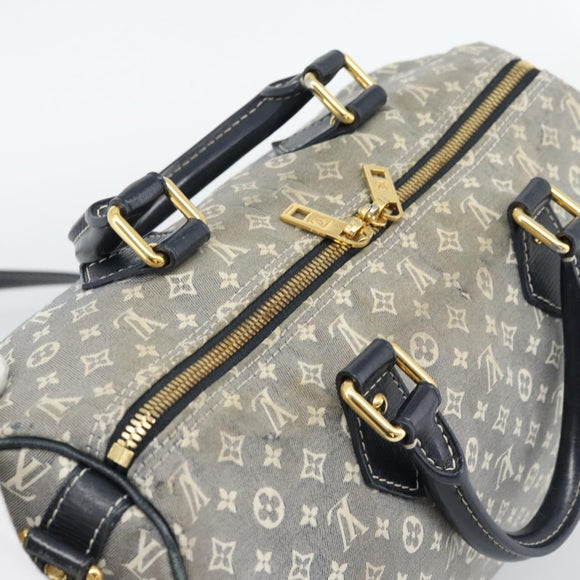 LOUIS VUITTON Monogram Idylle Speedy Bandouliere 30 Bag Navy M56703 Auth ep15457