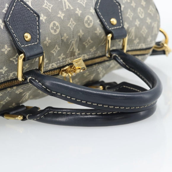 LOUIS VUITTON Monogram Idylle Speedy Bandouliere 30 Bag Navy M56703 Auth ep15457