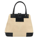 GUCCI Hand Bag Patent Beige Black 002 1103 Auth ep15459-2