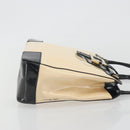 GUCCI Hand Bag Patent Beige Black 002 1103 Auth ep15459-4
