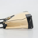 GUCCI Hand Bag Patent Beige Black 002 1103 Auth ep15459-5