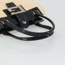 GUCCI Hand Bag Patent Beige Black 002 1103 Auth ep15459-8