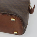 CELINE Macadam Hand Bag PVC Leather Brown Gold Tone Auth ep15461-8