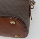 CELINE Macadam Hand Bag PVC Leather Brown Gold Tone Auth ep15461-16