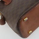 CELINE Macadam Hand Bag PVC Leather Brown Gold Tone Auth ep15461-17