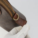 CELINE Macadam Hand Bag PVC Leather Brown Gold Tone Auth ep15461-9