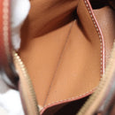 CELINE Macadam Hand Bag PVC Leather Brown Gold Tone Auth ep15461-22