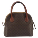 CELINE Macadam Hand Bag PVC Leather Brown Gold Tone Auth ep15461-2