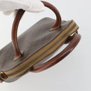 CELINE Macadam Hand Bag PVC Leather Brown Gold Tone Auth ep15461-6