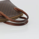 CELINE Macadam Hand Bag PVC Leather Brown Gold Tone Auth ep15461-7
