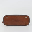 CELINE Macadam Hand Bag PVC Leather Brown Gold Tone Auth ep15461-5