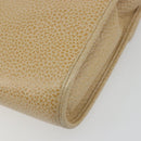 Christian Dior Shoulder Bag Leather Beige Gold Tone Auth ep15464-15