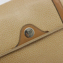Christian Dior Shoulder Bag Leather Beige Gold Tone Auth ep15464-17