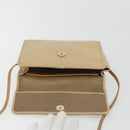 Christian Dior Shoulder Bag Leather Beige Gold Tone Auth ep15464-11