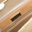 Christian Dior Shoulder Bag Leather Beige Gold Tone Auth ep15464-18
