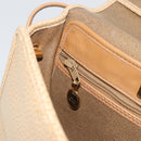 Christian Dior Shoulder Bag Leather Beige Gold Tone Auth ep15464-21
