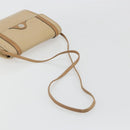 Christian Dior Shoulder Bag Leather Beige Gold Tone Auth ep15464-7