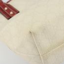 GUCCI GG Supreme Hand Bag PVC Leather Outlet White Red 257250 Auth ep15469-15