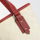 GUCCI GG Supreme Hand Bag PVC Leather Outlet White Red 257250 Auth ep15469-18