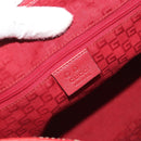 GUCCI GG Supreme Hand Bag PVC Leather Outlet White Red 257250 Auth ep15469-19
