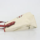 GUCCI GG Supreme Hand Bag PVC Leather Outlet White Red 257250 Auth ep15469-4