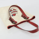 GUCCI GG Supreme Hand Bag PVC Leather Outlet White Red 257250 Auth ep15469-6