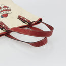 GUCCI GG Supreme Hand Bag PVC Leather Outlet White Red 257250 Auth ep15469-7