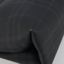BURBERRY Nova Check Hand Bag PVC Leather Navy Silver Auth ep15470-15