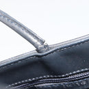 BURBERRY Nova Check Hand Bag PVC Leather Navy Silver Auth ep15470-11