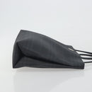 BURBERRY Nova Check Hand Bag PVC Leather Navy Silver Auth ep15470-3