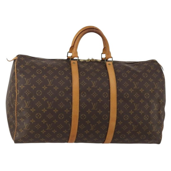 LOUIS VUITTON Monogram Keepall 55 Boston Bag M41424 LV Auth ep15473