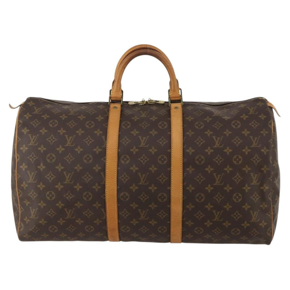 LOUIS VUITTON Monogram Keepall 55 Boston Bag M41424 LV Auth ep15473