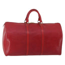LOUIS VUITTON Epi Keepall 50 Boston Bag Red M42967 LV Auth ep15474-1