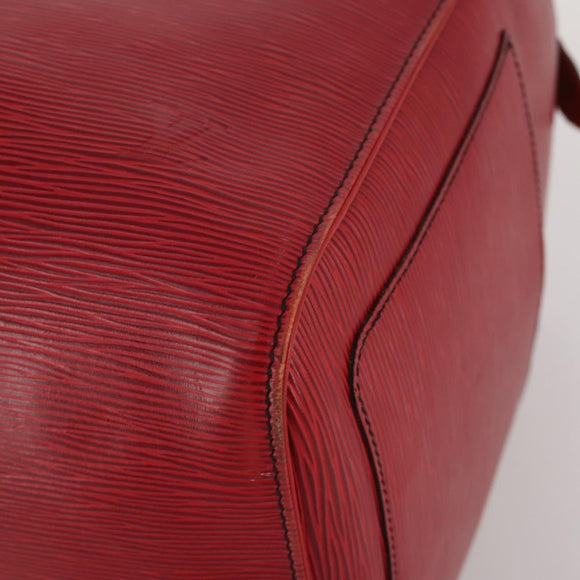 LOUIS VUITTON Epi Keepall 50 Boston Bag Red M42967 LV Auth ep15474