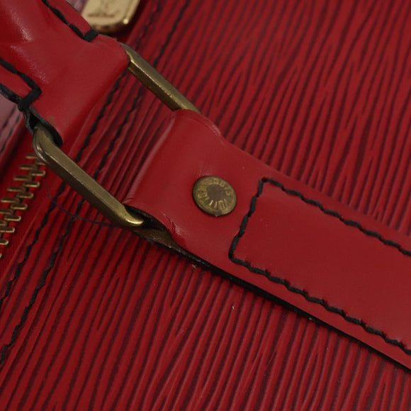 LOUIS VUITTON Epi Keepall 50 Boston Bag Red M42967 LV Auth ep15474