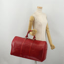 LOUIS VUITTON Epi Keepall 50 Boston Bag Red M42967 LV Auth ep15474-21