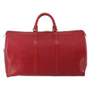 LOUIS VUITTON Epi Keepall 50 Boston Bag Red M42967 LV Auth ep15474-3