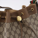 GUCCI GG Supreme Shoulder Bag PVC Leather Beige Gold Tone 41 02 034 Auth ep15475-15