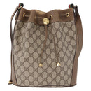 GUCCI GG Supreme Shoulder Bag PVC Leather Beige Gold Tone 41 02 034 Auth ep15475-2