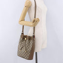GUCCI GG Supreme Shoulder Bag PVC Leather Beige Gold Tone 41 02 034 Auth ep15475-23