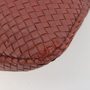 BOTTEGA VENETA INTRECCIATO Hobo Shoulder Bag Leather Pink Silver Auth ep15476A-15