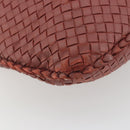 BOTTEGA VENETA INTRECCIATO Hobo Shoulder Bag Leather Pink Silver Auth ep15476A-16